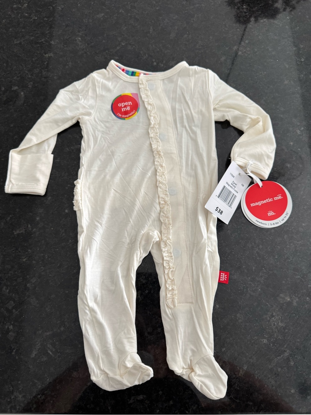 Magnetic Me Egret Modal Magnetic Footie Pajamas Newborn New